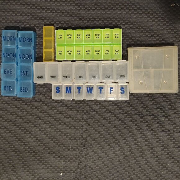 Bundle of 6 - Various Pill Organizer - Pill Container Medication Storage Box - Picture 3 of 3